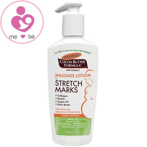 Lotion chống và giảm rạn da Palmer’s Massage Lotion STRECHT MARKS cho bà bầu cuối thai kỳ và sau sinh