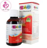 Siro bổ máu Pediakid Fer + Vitamines B của Pháp cho bé từ 6 tháng tuổi chai 125ml