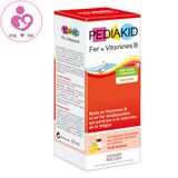 Siro bổ máu Pediakid Fer + Vitamines B của Pháp cho bé từ 6 tháng tuổi chai 125ml