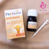 Vitamin tổng hợp Pentavite Multivitamin Infant Liquid 0-3 của Úc cho bé từ 0-3 tuổi lọ 30ml