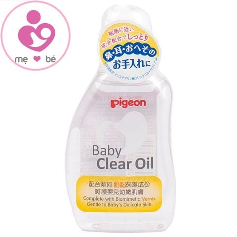 Dầu massage dưỡng ẩm da cho bé Pigeon Baby Clear Oil của Nhật Bản lọ 80ml