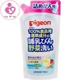 Nước rửa bình sữa và rau quả Pigeon của Nhật Bản túi 700ml