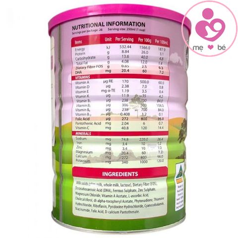 Sữa bầu Hoàng Gia Úc Pregnant Mother Formula cho mẹ mang thai và nuôi con bú hộp 900g