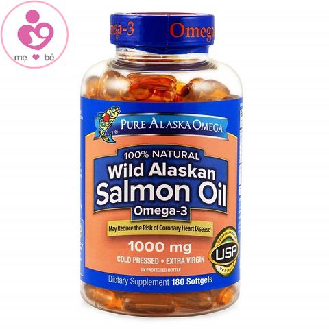 Dầu cá hồi Pure Alaska Omega Wild Salmon Oil Omega 3 của Mỹ lọ 180 viên