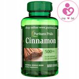 Viên uống giảm lượng đường trong máu Puritan’s Pride Cinnamon của Mỹ lọ 100 viên