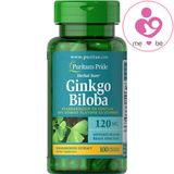 Viên hỗ trợ tuần hoàn não Puritan’s Pride Ginkgo Biloba 120mg của Mỹ