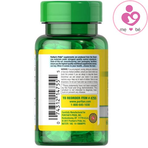 Bổ mắt Puritan’s Pride Herba Vision With Lutein của Mỹ lọ 60 viên