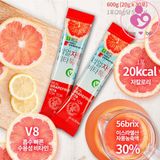 Nước ép bưởi hỗ trợ giảm cân Real Grapefruit Vita Tok Tok của Hàn Quốc hộp 30 gói