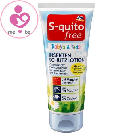 Kem chống muỗi đốt S-quito free Insekten Schutzlotion cho trẻ từ 6 tháng tuổi tuýp 100ml