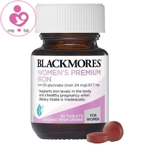 Sắt bầu Blackmores Women’s Premium Iron của Úc hộp 30 viên (mẫu mới)