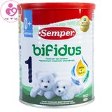 Sữa Semper Bifidus số 1 nhiều chất xơ của Nga chống táo bón cho trẻ từ 0-6 tháng hộp 400g
