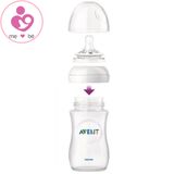 Set 3 bình sữa cổ rộng Philips Avent Natural cho trẻ từ 1 tháng tuổi dung tích 260ml