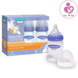 Set 3 bình sữa Lansinoh mOmma núm ti size S dung tích160ml