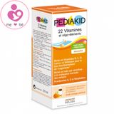 Siro 22 Vitamines Pediakid của Pháp cho bé từ 6 tháng trở lên chai 125ml
