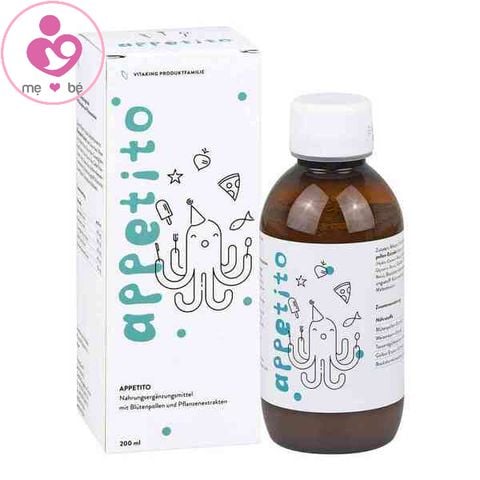 Siro Appetito nội địa Đức kích thích ăn ngon, hỗ trợ tiêu hóa cho trẻ từ 6 tháng tuổi chai 200ml