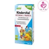 Siro canxi và vitamin D3 Kindervital Bio của Đức cho bé từ 3 tuổi lọ 250ml