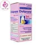 Siro hạ sốt Doliprane 2,4% sans sucre của Pháp cho trẻ từ sơ sinh lọ 100ml (mẫu mới 2022)