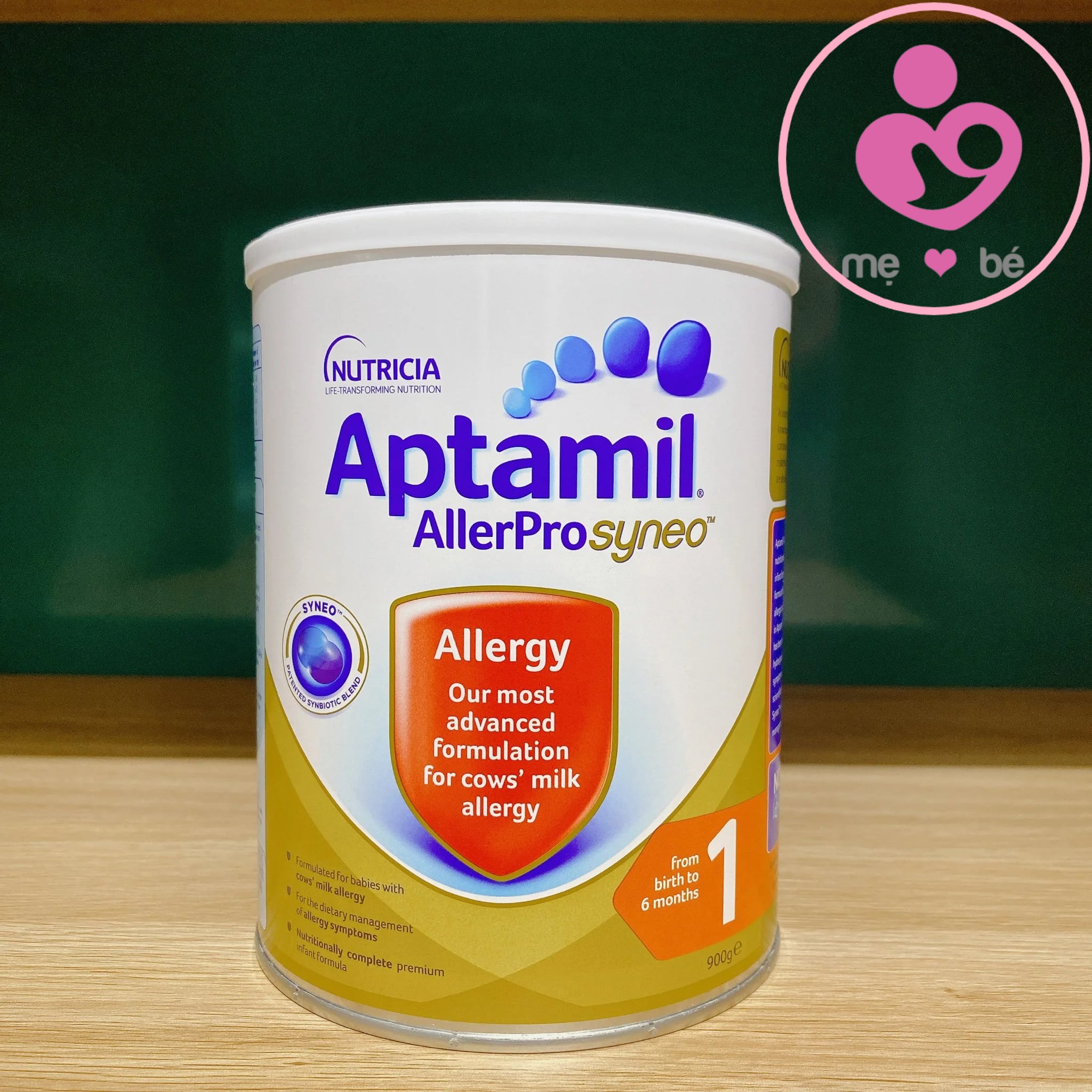Sữa Aptamil AllerPro Syneo 1 cho bé dị ứng đạm bò hộp 900g – Mẹ & Bé Plaza