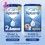 Sữa Aptamil Anh số 2 – Follow on Milk cho bé 6 – 12 tháng hộp 800g (mẫu mới 2022)