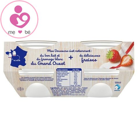 Sữa chua phô mai Bledina Douceurs của Pháp cho bé từ 8 tháng tuổi lốc 4 hộp