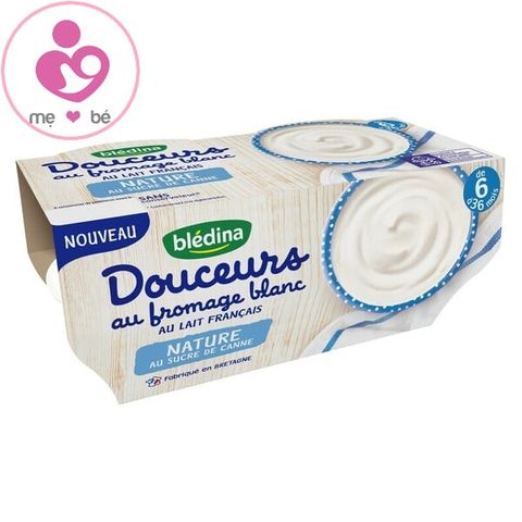 Sữa chua phô mai Bledina Douceurs của Pháp cho bé từ 6 tháng tuổi lốc 4 hộp