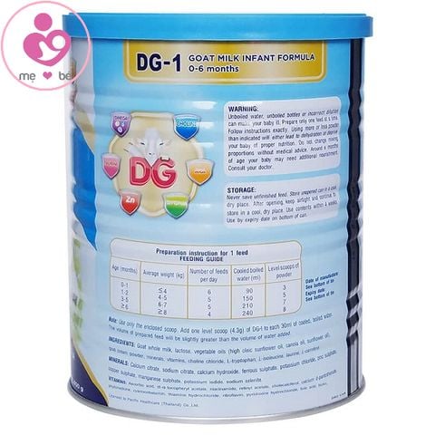 Sữa dê DG-1 Goat Milk infant formula của New Zealand