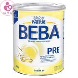 Sữa Nestle BEBA Pre của Đức cho bé 0-6 tháng biếng ăn, chậm lên cân, táo bón hộp 800g