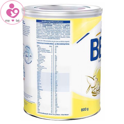 Sữa Nestle BEBA Pre của Đức cho bé 0-6 tháng biếng ăn, chậm lên cân, táo bón hộp 800g