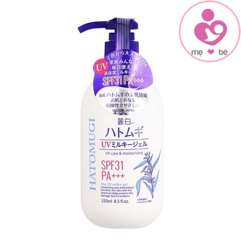 Sữa dưỡng thể chống nắng Hatomugi SPF31 PA+++ của Nhật Bản chai 250ml