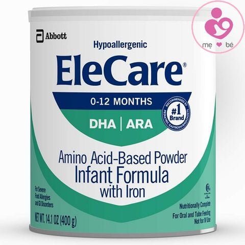 Sữa Elecare của Abbott Mỹ cho trẻ từ 0-12 tháng dị ứng sữa bò, bệnh lý đường ruột hộp 400g
