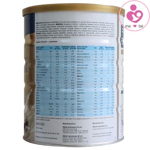 Sữa Glucerna của Úc cho người bệnh tiểu đường, tiểu đường thai kỳ hộp 850g