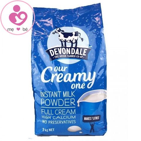 Sữa tươi nguyên kem dạng bột Devondale Instant Milk Powder Full Cream của Úc gói 1kg