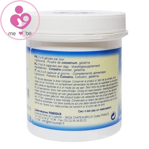 Sữa non Fenioux Colostrum của Pháp dành cho mọi lứa tuổi lọ 200 viên (mẫu mới 2023)