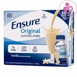Sữa nước Ensure Original nội địa Mỹ hương vani/socola thùng 30 chai