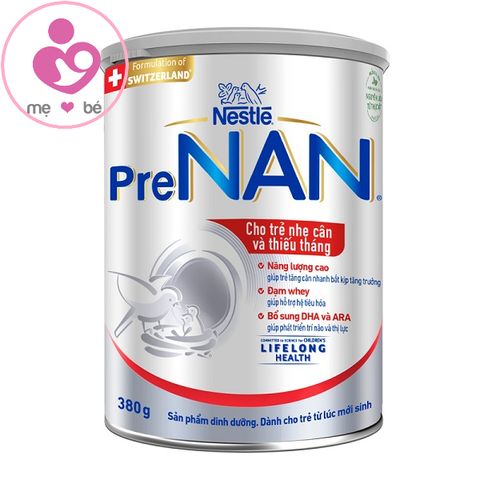 Sữa PreNAN của Hà Lan cho trẻ sinh non nhẹ cân hộp 380g (mẫu mới 2023)