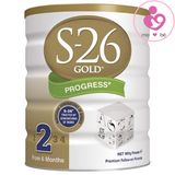 Sữa S-26 số 2 Gold Progress của Úc cho trẻ từ 6-12 tháng hộp 900g
