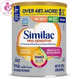 Sữa Similac Pro-Sensitivie HMO nội địa Mỹ cho bé từ 0-12 tháng hay nôn trớ đầy hơi tiêu hoá kém
