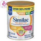 Sữa Similac Pro-Sensitivie HMO nội địa Mỹ cho bé từ 0-12 tháng hay nôn trớ đầy hơi tiêu hoá kém