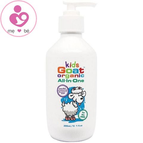 Sữa tắm gội xả hữu cơ cho bé Kids Goat Organic All in One của Úc chai 300ml