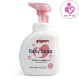 Sữa tắm dịu nhẹ cho trẻ sơ sinh Pigeon Baby Soap nội địa Nhật chai 500ml