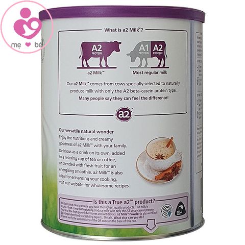 Sữa tươi A2 dạng bột Full Cream Milk của Úc hộp 850g