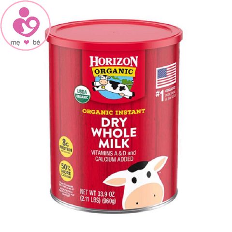 Sữa tươi Horizon Organic Dry Whole Milk của Mỹ cho trẻ từ trên 1 tuổi hộp 870g