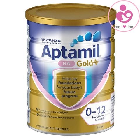 Sữa Aptamil Gold + HA của Úc cho trẻ từ 0-12 tháng có nguy cơ/tiền sử dị ứng hộp 900g