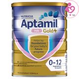 Sữa Aptamil Gold + HA của Úc cho trẻ từ 0-12 tháng có nguy cơ/tiền sử dị ứng hộp 900g