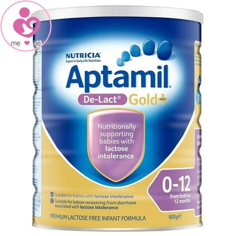 Sữa Aptamil Gold+ De-Lact của Úc cho trẻ 0-12 tháng bất dung nạp lactose, tiêu chảy hộp 900g