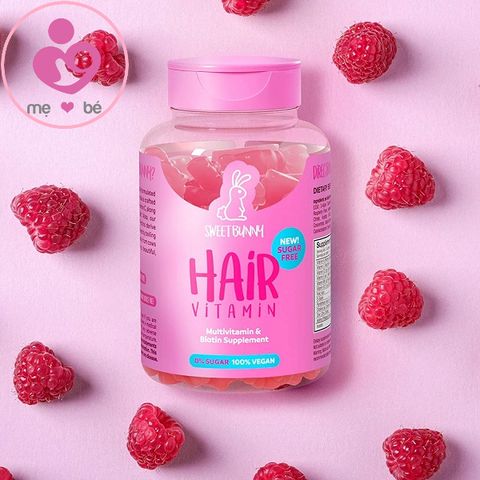 Kẹo dẻo mọc tóc Sweet Bunny Hair Vitamin của Mỹ lọ 60 viên