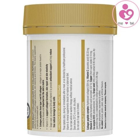 Collagen Swisse Beauty Collagen Glow của Úc giúp đẹp da lọ 120 viên