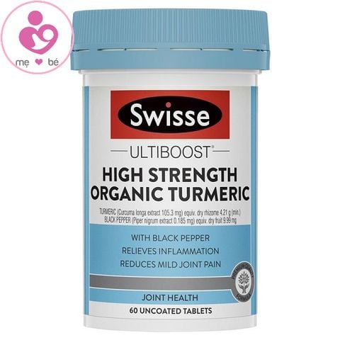 Bổ xương khớp Swisse Ultiboost High Strength Organic Turmeric của Úc lọ 60 viên