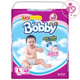 Tã dán Bobby siêu thấm size L cho bé 9-13 kg