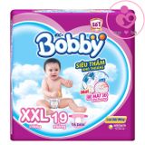 Tã dán Bobby siêu mỏng size XXL 19 miếng cho bé >16 kg